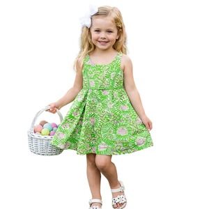 Lilly Pulitzer Girls Dress Size 4 Pink Green Lion Print Sleeveless Easter 182